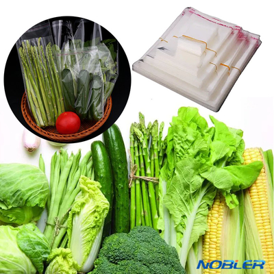 Sacos de embalagem de vegetais transparentes de plástico de especificações múltiplas personalizados