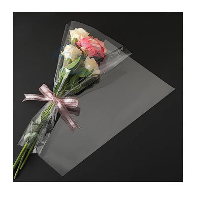 sacos de envolvimento florais plásticos de Rose Flower Bouquet Sleeves Cellophane do espaço livre 200Pcs
