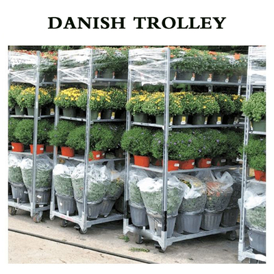 Transporte hortícola trole dinamarquês galvanizado do centímetro cúbico da planta holandesa da flor