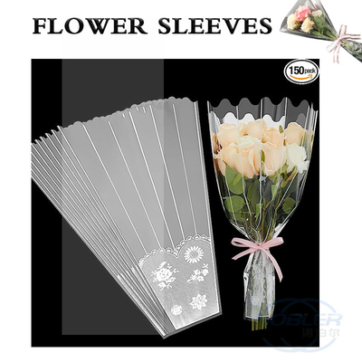 Aierflorist Sacos com Mangas de Plástico Transparente para Flores Rosas Simples Embalagem para Flores Cortadas