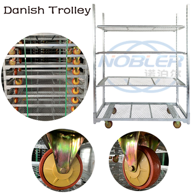 Maximizar o conteúdo da embalagem Trolley de flores dinamarquês moderno Capacidade de carga de 500 kg