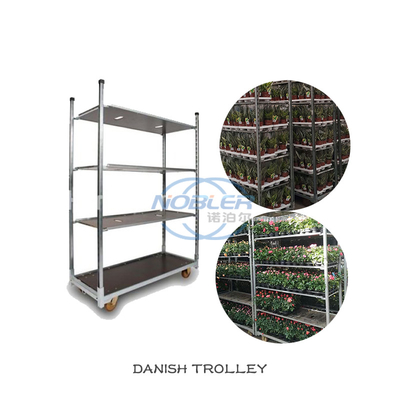 Container padrão carrinho de flores logística caminhão de rotação roda de nylon rolamento forte galvanizado a frio instalado