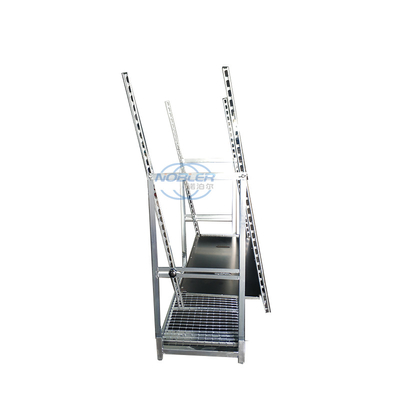 Container dinamarquês 1350mm Standard Flower Trolley dobrado e instalado para rápida rotatividade
