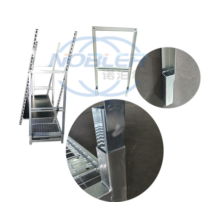 Container dinamarquês 1350mm Standard Flower Trolley dobrado e instalado para rápida rotatividade