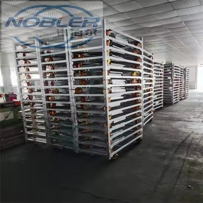 Caminhão padrão de logística de contêineres Holandês Trolley Plant Resistência à corrosão Quatro rodas de rolamento