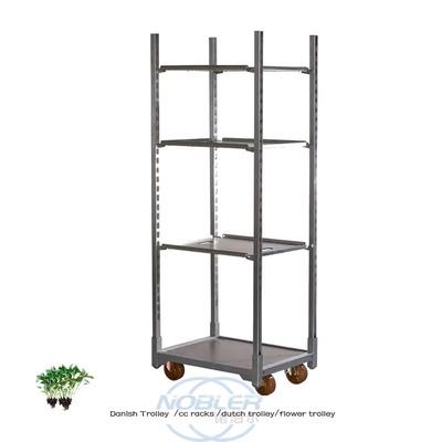 Fermeiros de Metal Galvanizado Quente Trolley Flor holandês para exibição