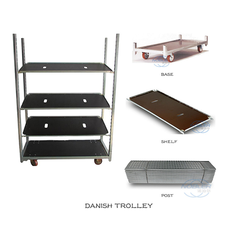 1350 * 562 * 1900mm Contêiner padrão Flores Logística Voltagem Caminhão Roda de nylon Rolamento forte galvanizado a frio