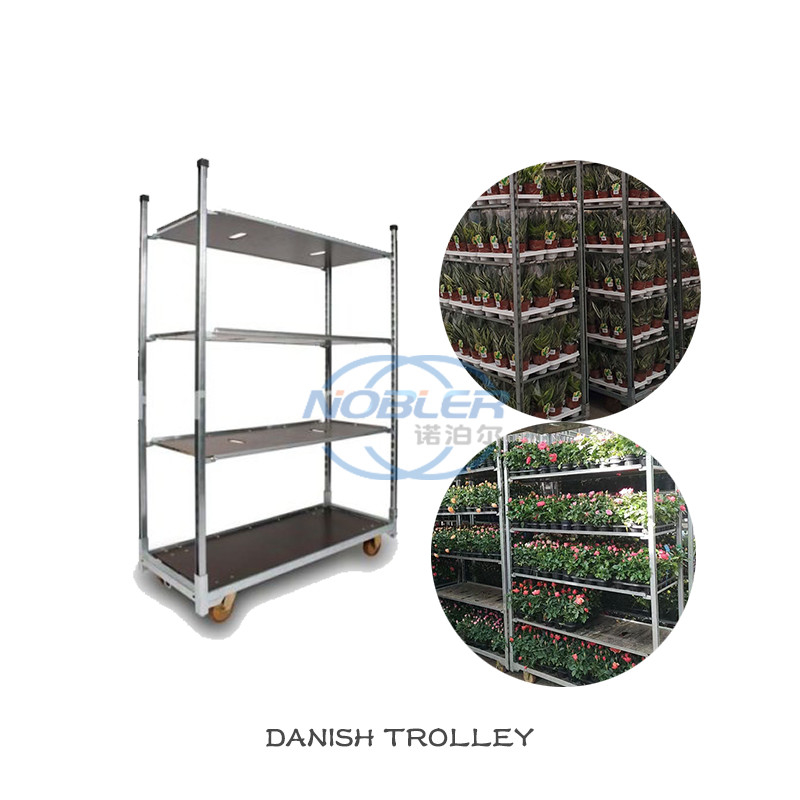 Container padrão carrinho de flores logística caminhão de rotação roda de nylon rolamento forte galvanizado a frio instalado
