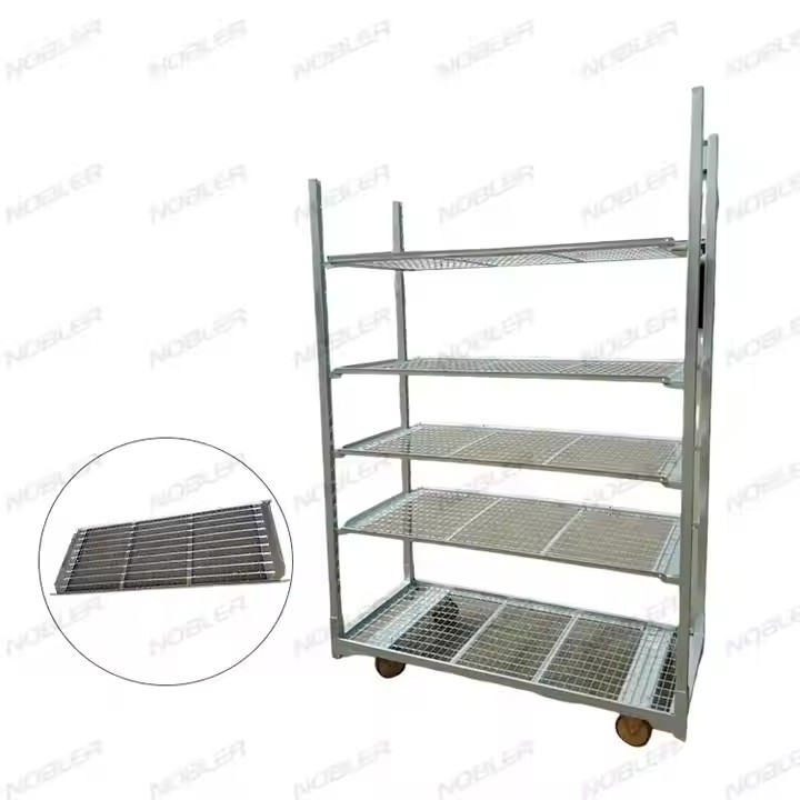 Carrinho de flores holandês de metal branco fácil de limpar contemporâneo para manuseio suave de flores